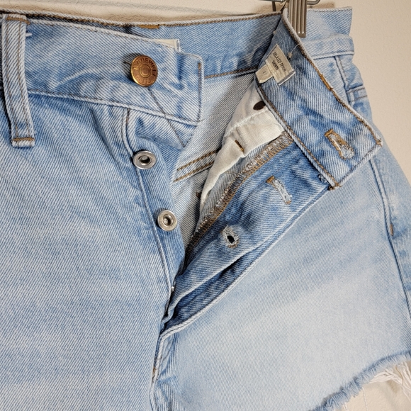 Madewell light wash relaxed denim shorts button fly - Picture 4 of 5